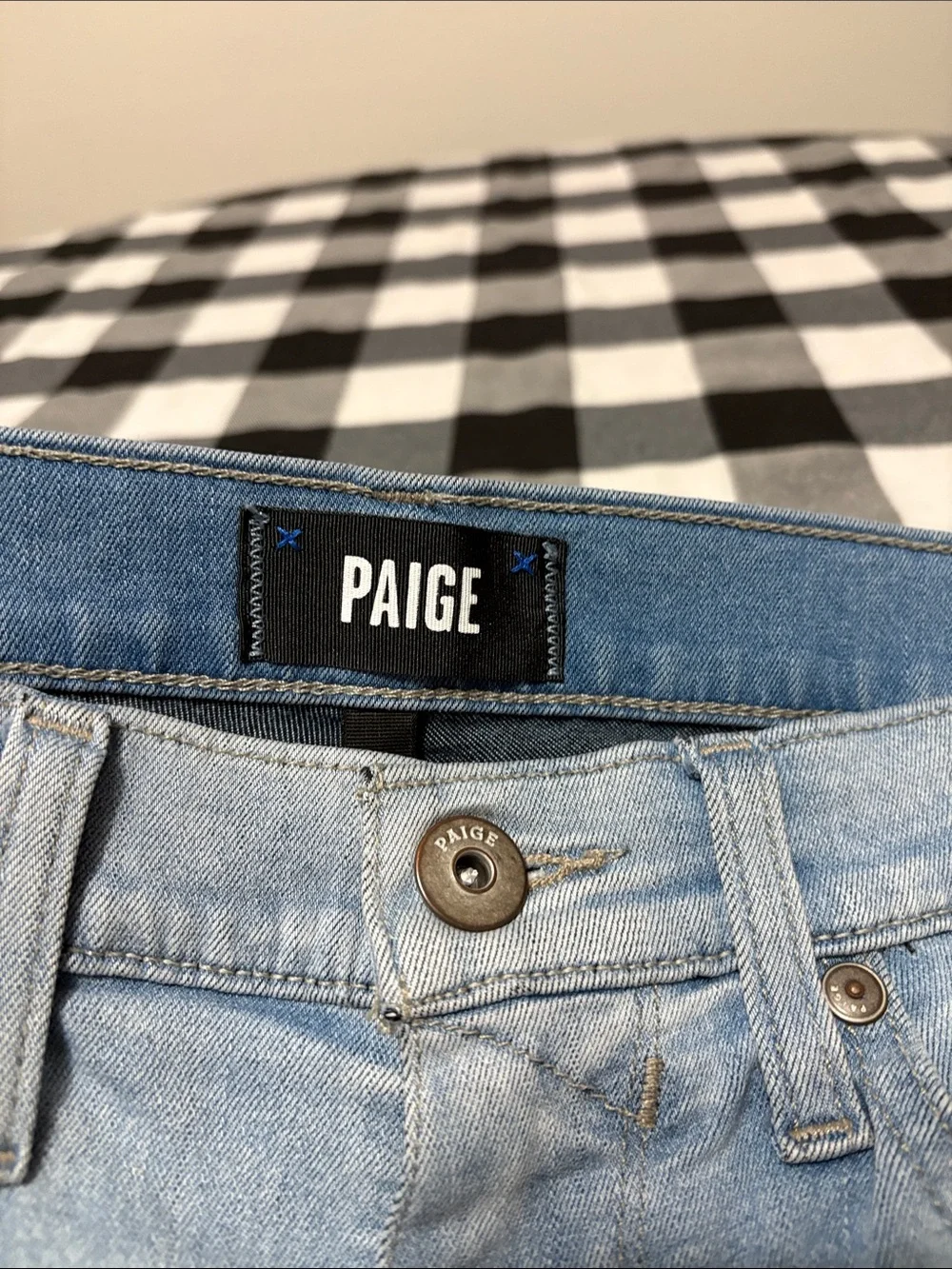 PAIGE Transcend Federal Slim Straight Jean Sefton Men 30 x 33 Stretch Light Wash